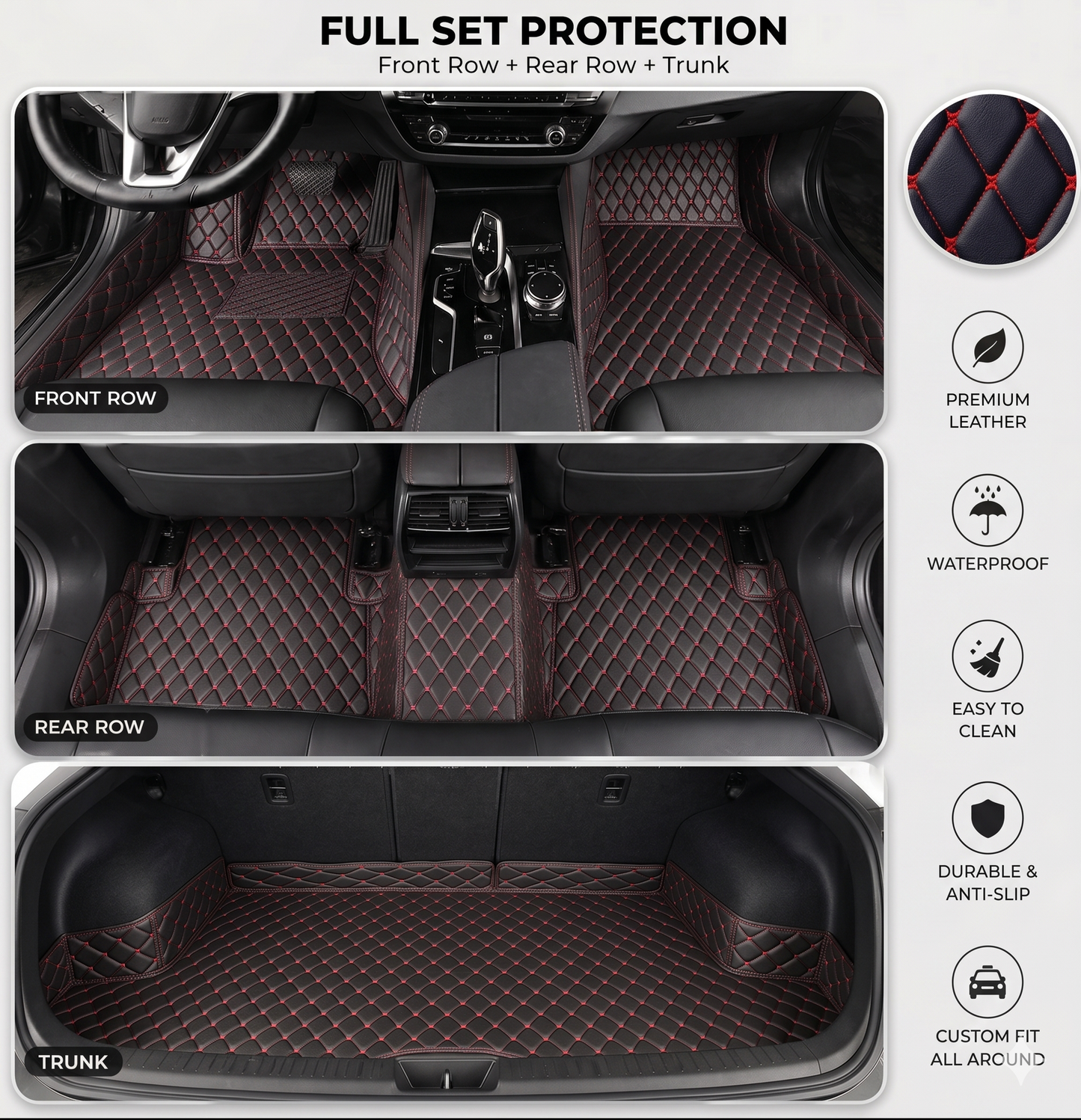 Elvie Heavy Duty Universal Fit Car Mats, SUVs, and Trucks