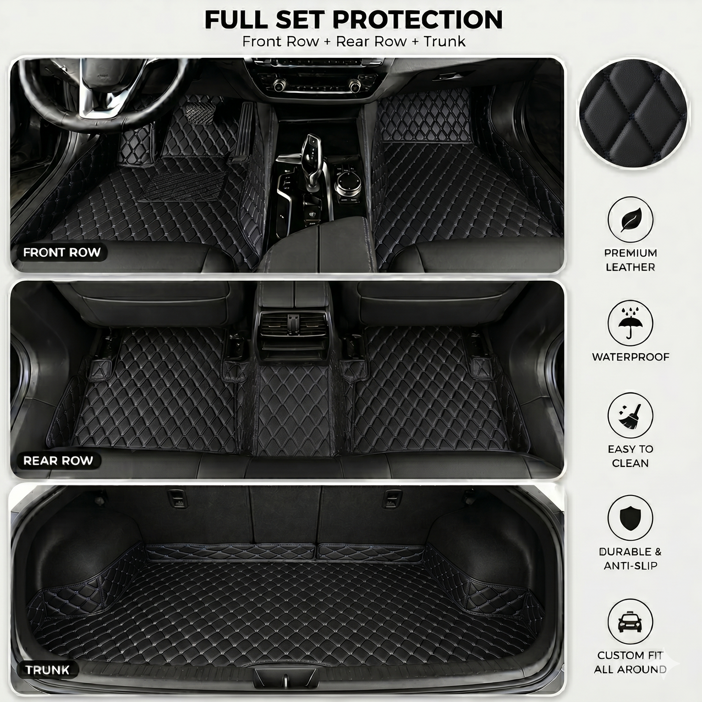 Elvie Heavy Duty Universal Fit Car Mats, SUVs, and Trucks