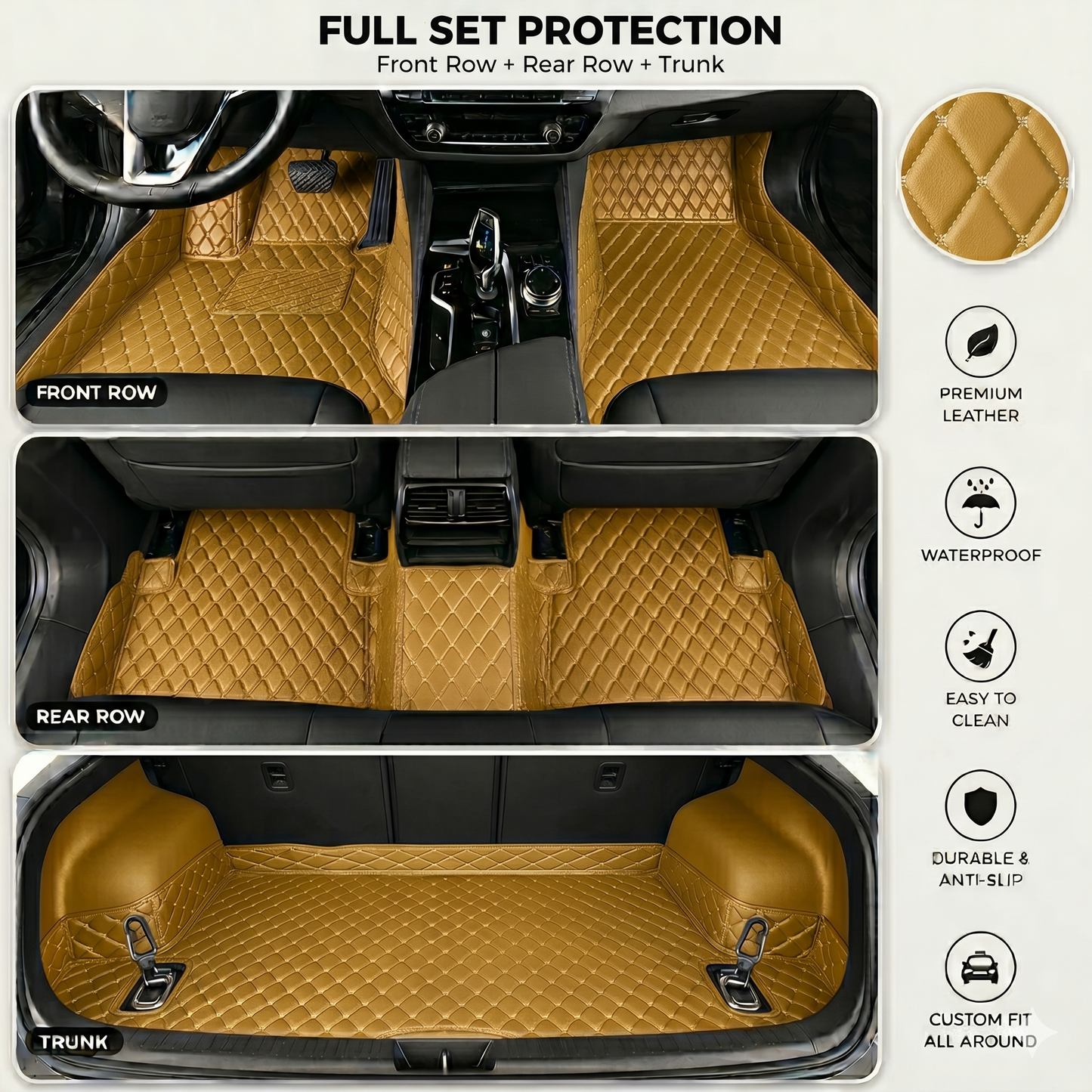 Elvie Heavy Duty Universal Fit Car Mats, SUVs, and Trucks