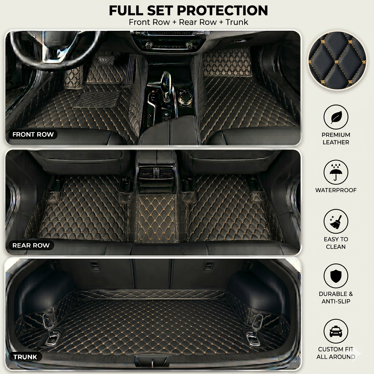 Elvie Heavy Duty Universal Fit Car Mats, SUVs, and Trucks